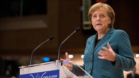 Angela Merkel hält Rede bei der Frühjahrssitzung der Versammlung