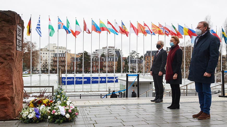 Council of Europe leaders and victims’ representatives mark Holocaust Remembrance Day