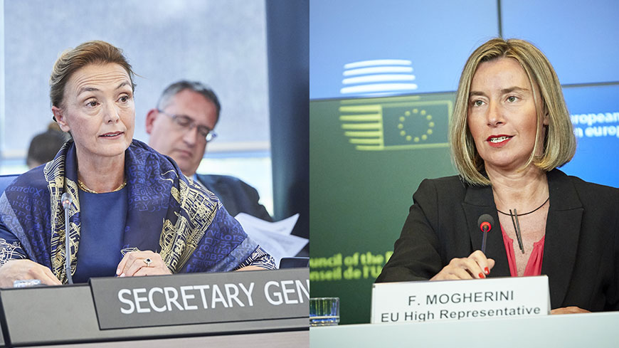 Marija Pejčinović Burić und Federica Mogherini ©Europäische Union