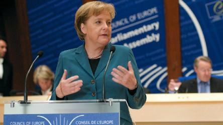 Angela Merkel erhält Nansen-Flüchtlingspreis des UNHCR für Schutz von Flüchtlingen auf Höhepunkt der Syrienkrise
