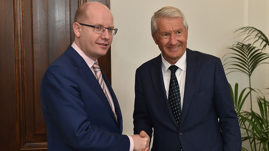 Besuch von Generalsekretär Jagland in der Tschechischen Republick