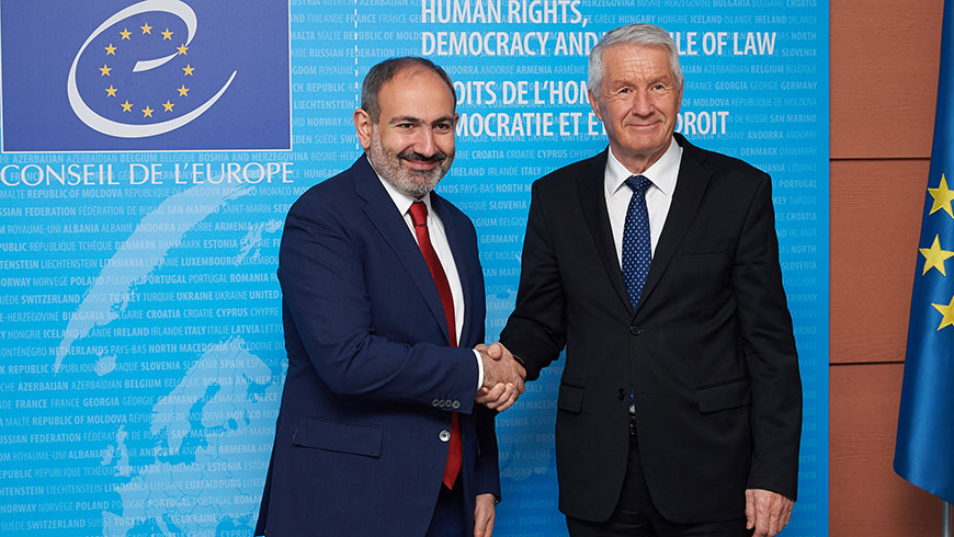 Il Primo Ministro armeno e il Segretario generale. Strasburgo – 11 aprile 2019