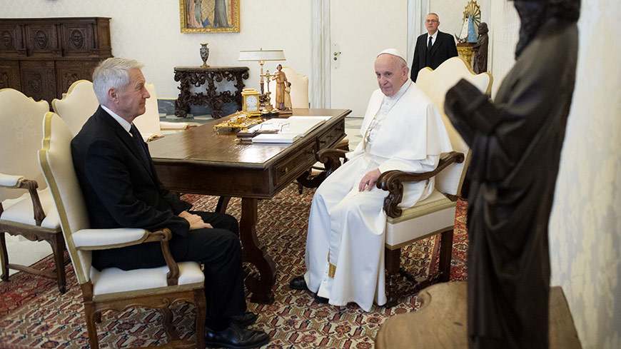Thorbjørn Jagland und Papst Franziskus