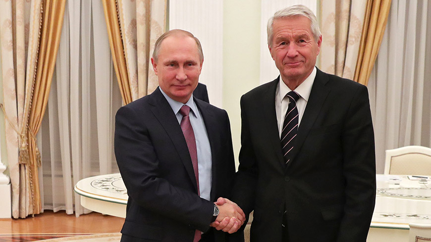 Vladimir Putin and Thorbjørn Jagland