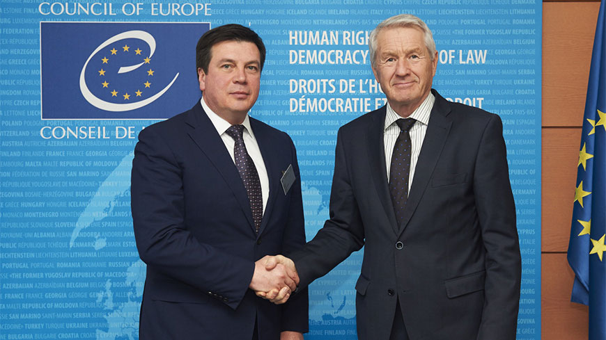Deputy Prime Minister of Ukraine Hennadii Zubko and Secretary General Thorbjørn Jagland
