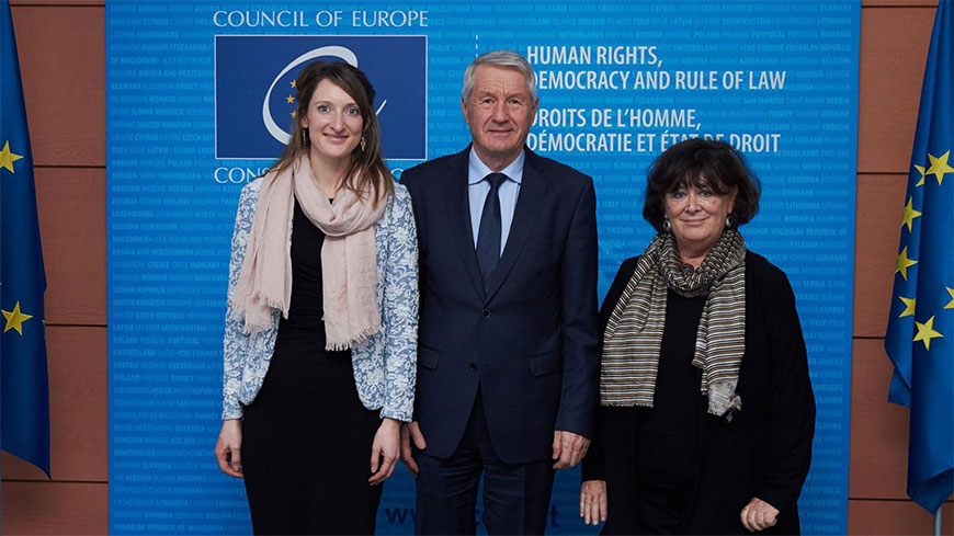 From l. to r.: Anna Bevan, Thorbjørn Jagland and Tina Carr