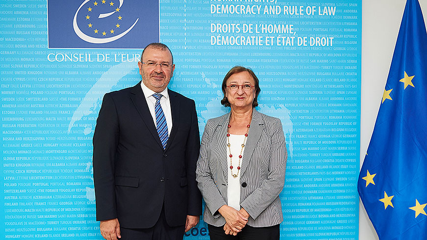 Generalsekretär des marokkanischen Justizministeriums trifft die Stellvertretende Generalsekretärin des Europarates