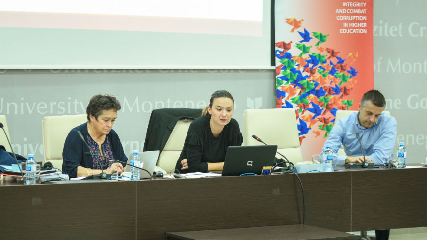 Workshop on ethics, integrity, anti-fraud and plagiarism held at the University of Montenegro