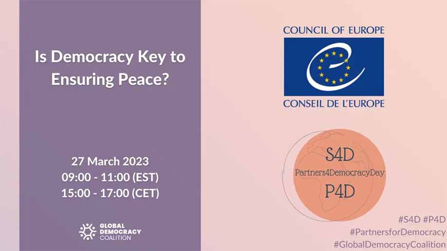 La démocratie est-elle la clé de la paix ? - table ronde en ligne