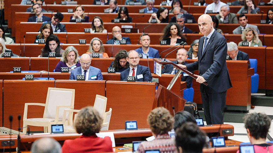 Alain Berset, Secretary General&nbsp;of the Council of Europe at the Opening session of the World Forum for Democracy 2025