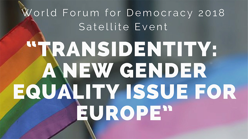 Satellite event: “Transidentity: a new gender equality issue for Europe”