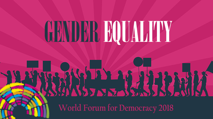 Gender Equality, topic of the World Forum for Democracy 2018
