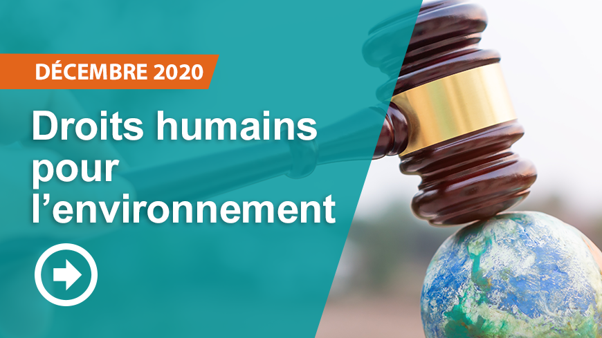 En savoir plus sur les Droits humains pour l'environnement >>