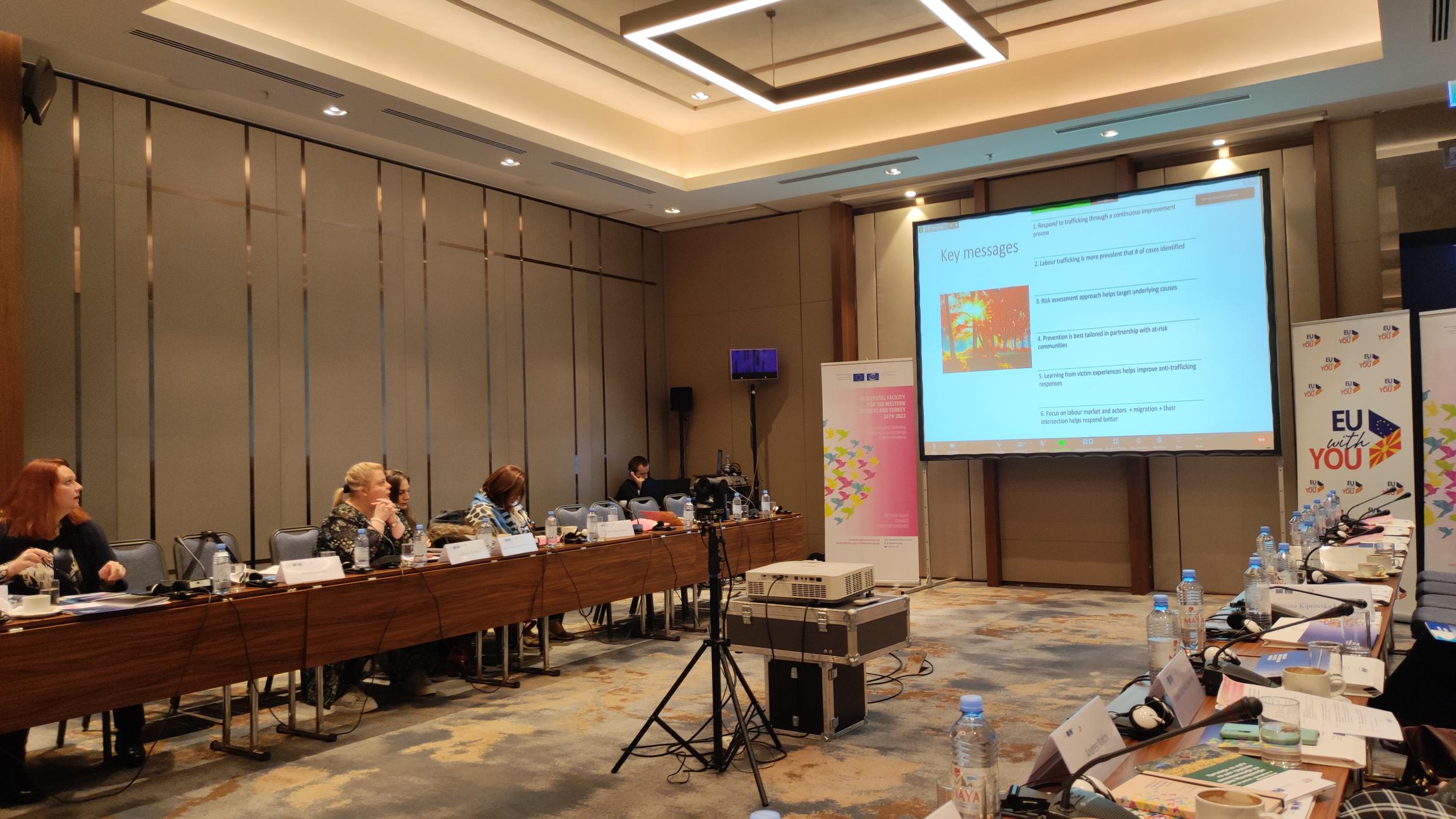 Partners and beneficiaries of the Anti-trafficking action in North Macedonia take stock of its achievements