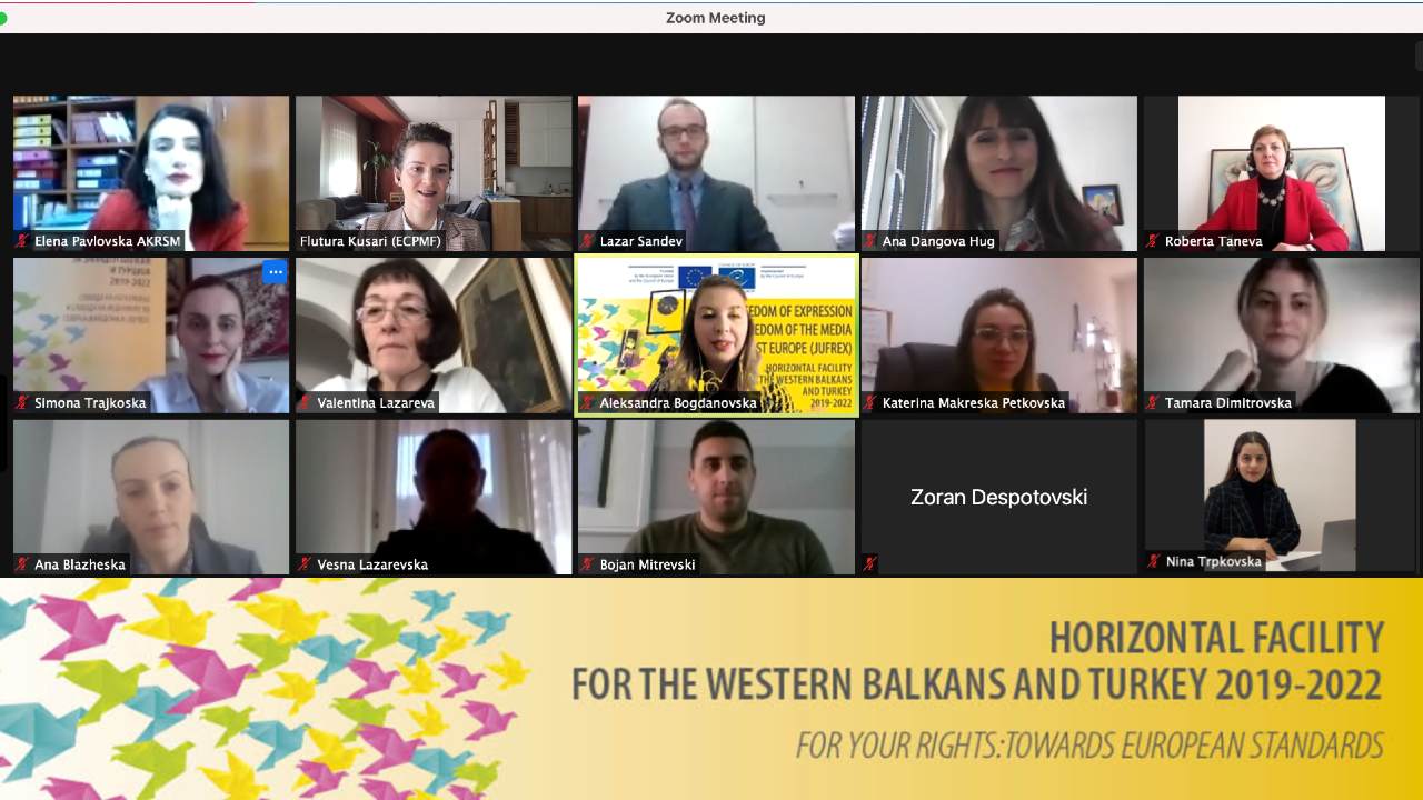 Адвокат(к)и од Северна Македонија обучени на тема слобода на изразување и слобода на медиумите