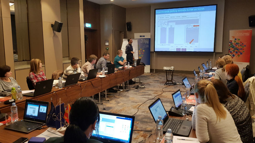 National Coordination Centre representatives trained on IBM I2 Analyst Notebook in North Macedonia by the Action against Economic Crime
