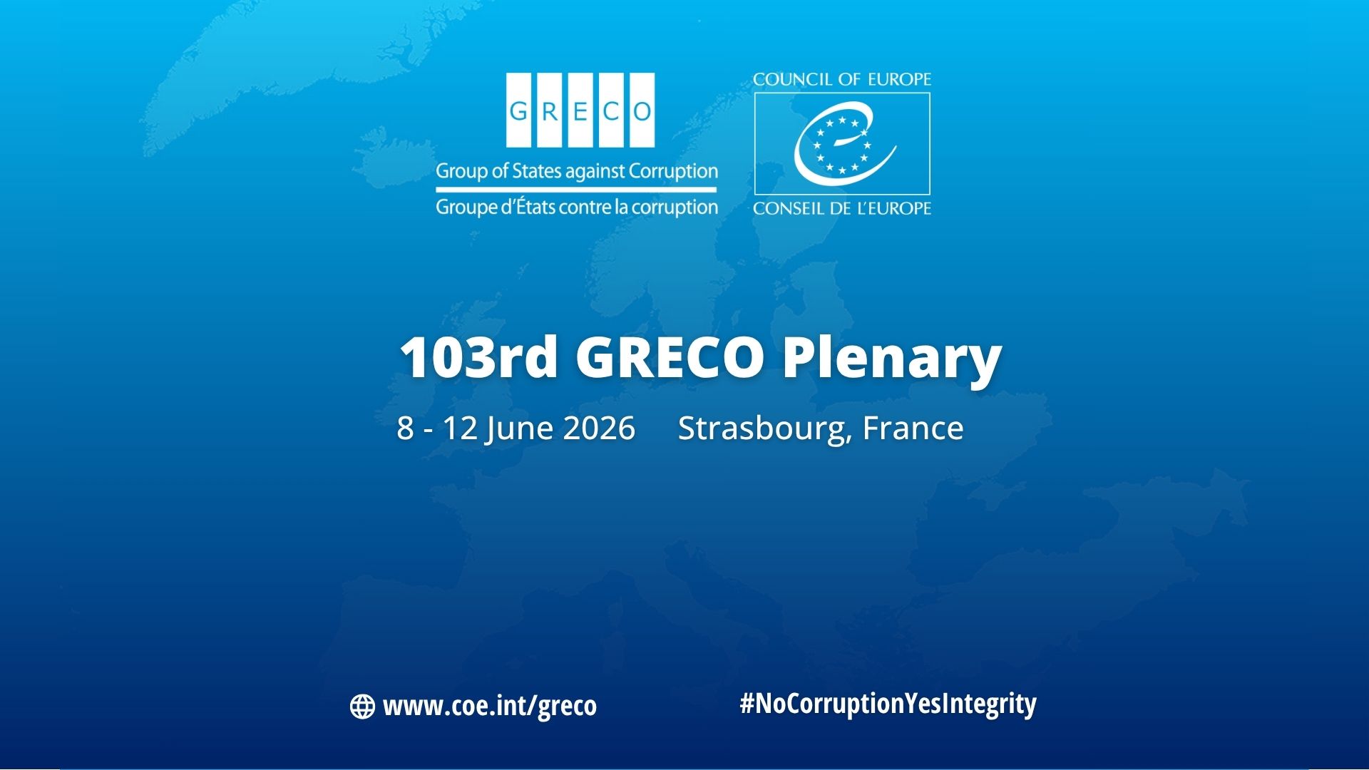 103rd GRECO Plenary Meeting (8-12 June 2026)
