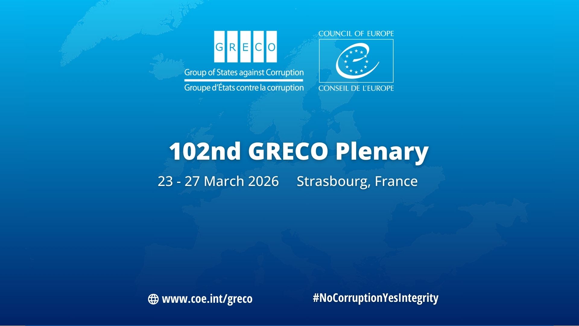 102nd GRECO Plenary Meeting (23–27 March 2026)