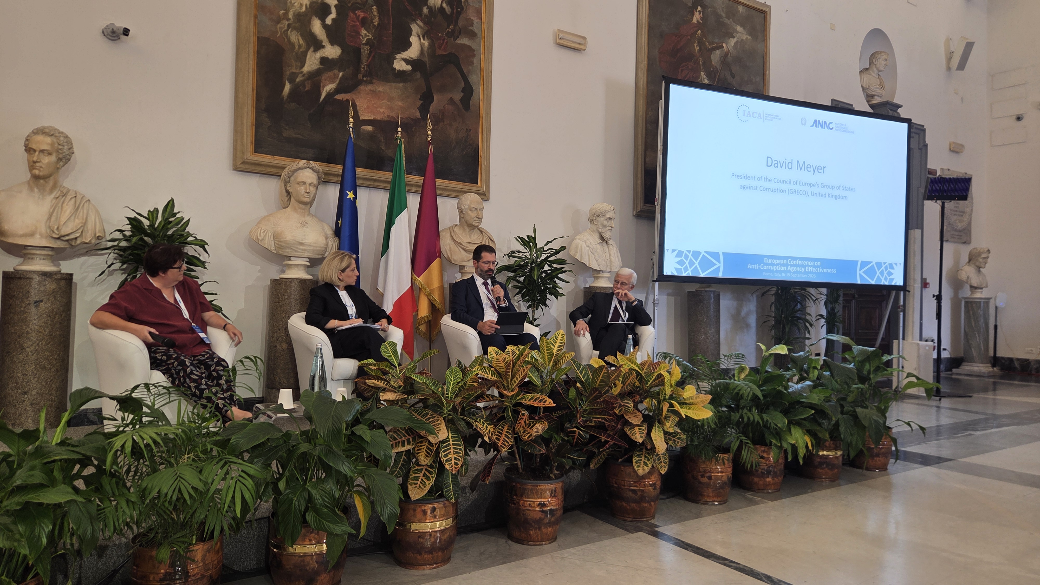 GRECO President highlights GRECO’s contribution to EU’s first anti-corruption strategy at IACA conference