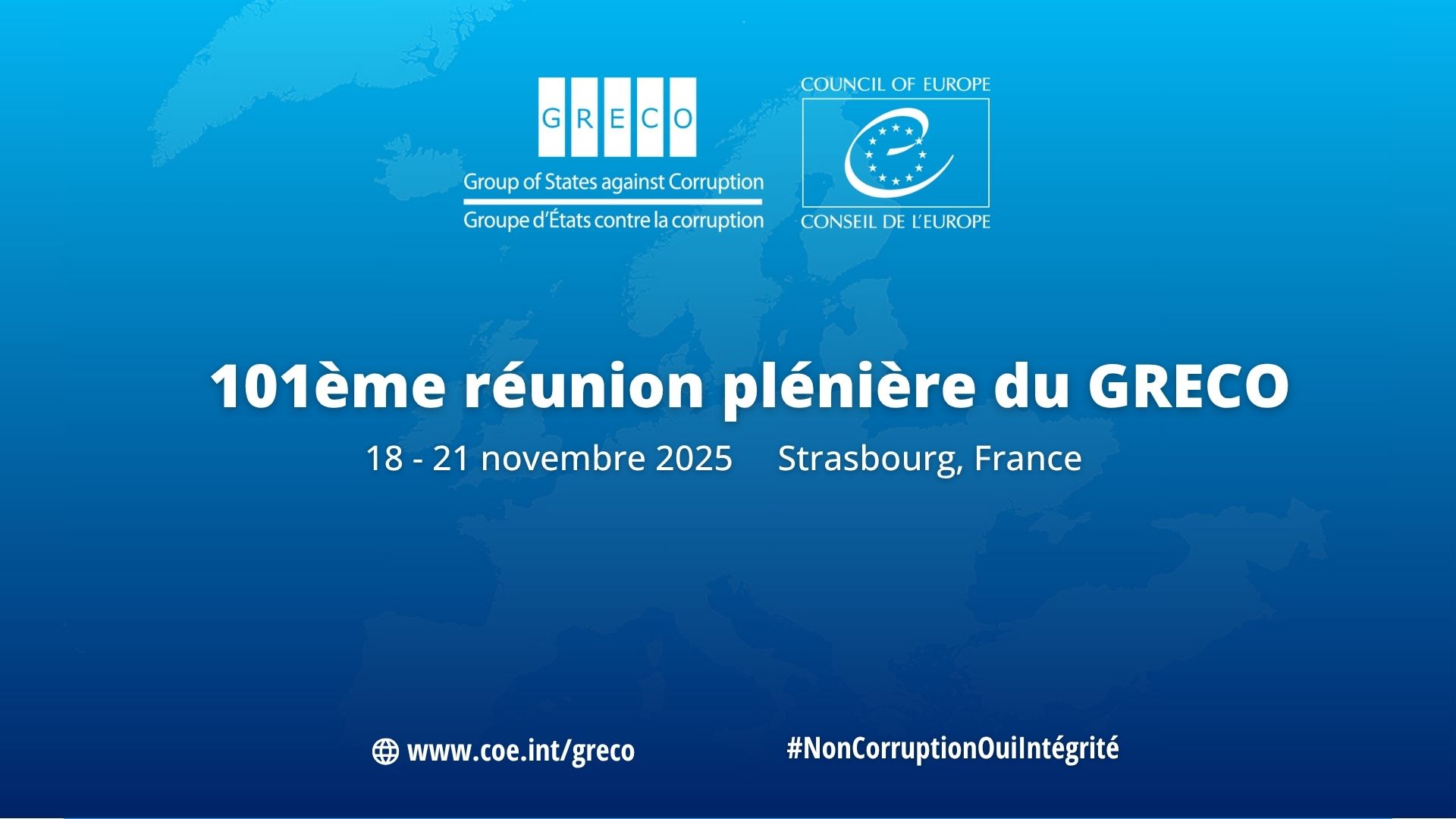 101ème réunion plénière du GRECO (18-21 novembre 2025)