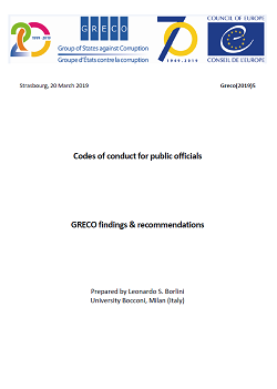 Codes of conduct for public officials, GRECO findings & recommendations
