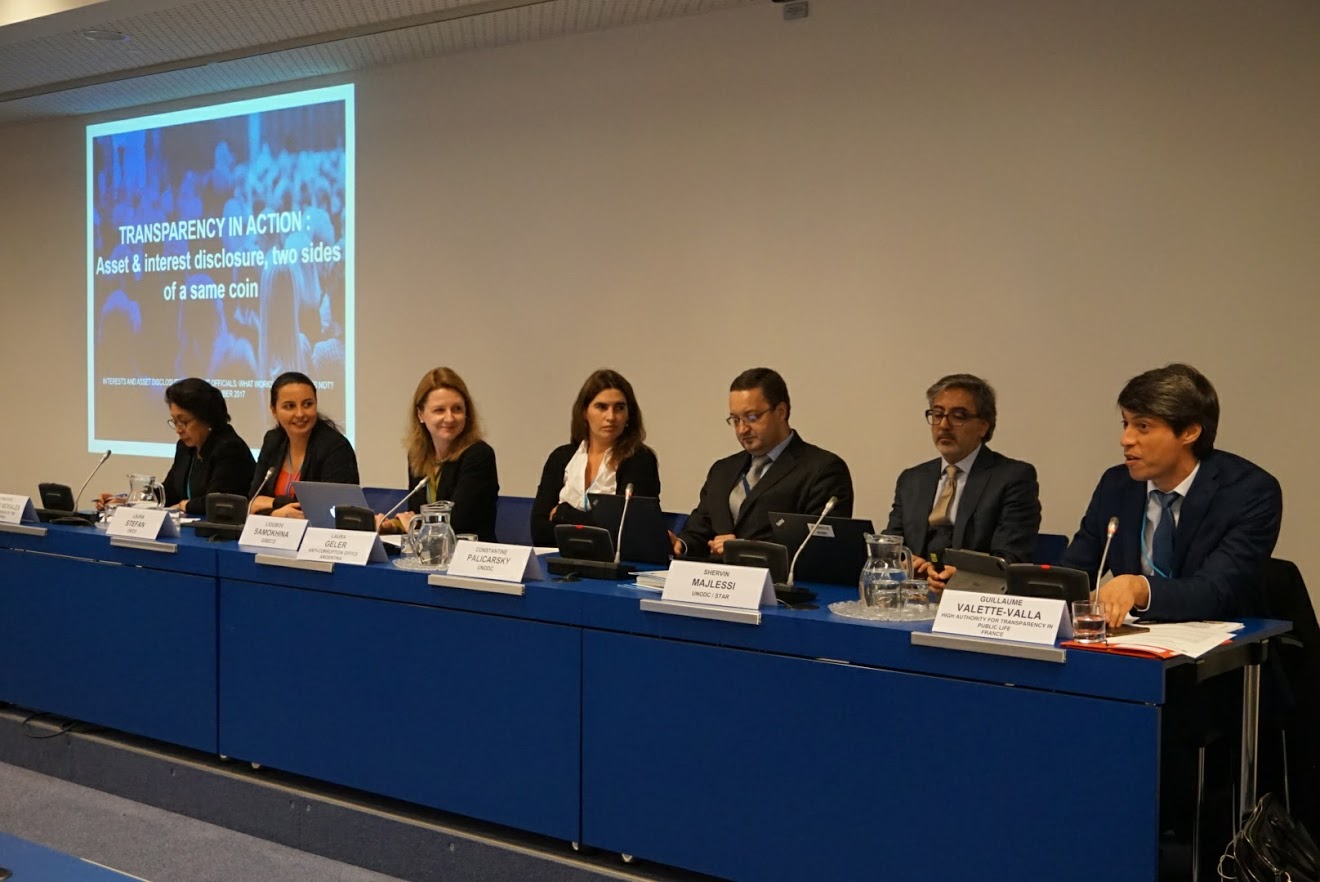 Side event co-organised by GRECO, OECD and UNODC (Vienna, 8 November 2017)