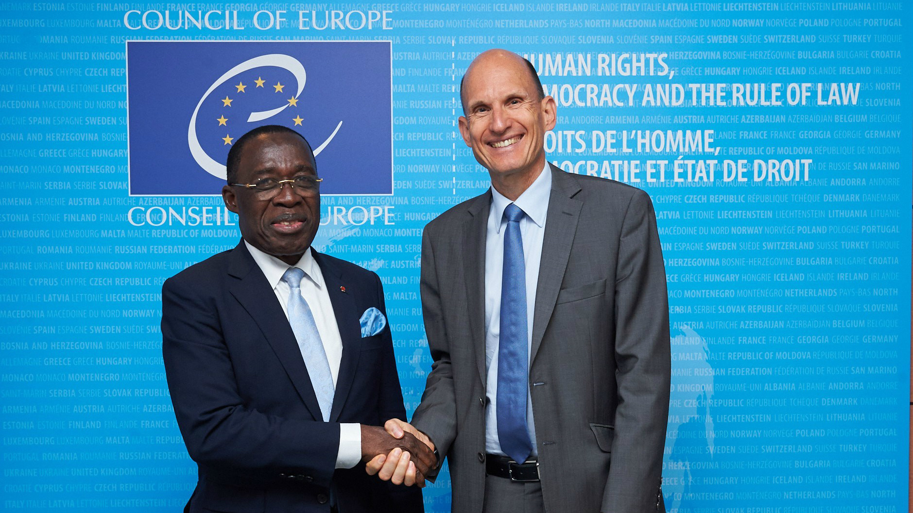 Dr AKA AOUELE Minsiter of Health and Public Hygyen of Ivory Coast and Mr Jan KLEIJSSEN Director of the Information Society and Action against Crime Directorate - @ Council of Europe
