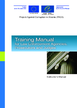 Training Manual for Law Enforcement Agencies, Prosecutors and Judges cover