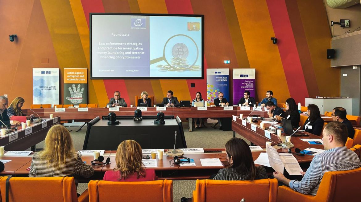 Law-enforcement practitioners from Council of Europe member States exchange strategies to investigate money laundering and terrorist financing involving crypto-assets