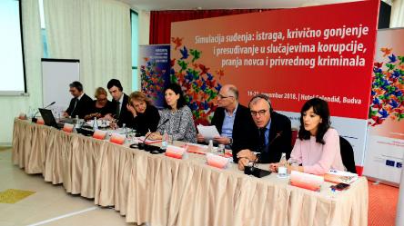 Montenegrin justice sector and law enforcement officials jointly consider processing of economic crime cases