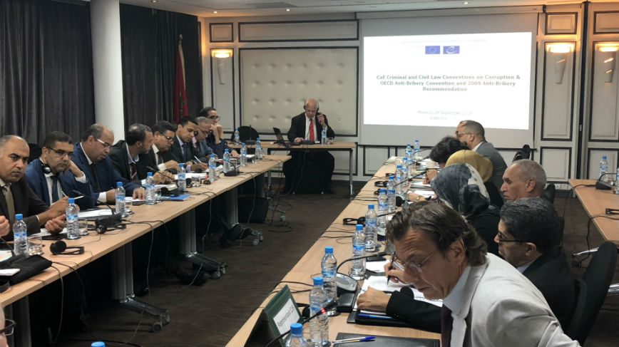 SNAC 3 Project raises awareness of CoE anti-corruption standards in Morocco