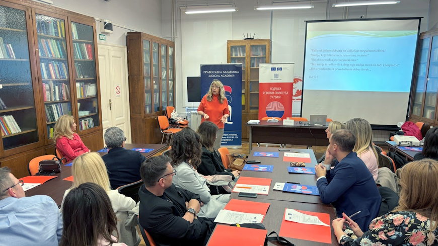 Continuation of the training of judges on ethics and integrity in cooperation with the Judicial Academy