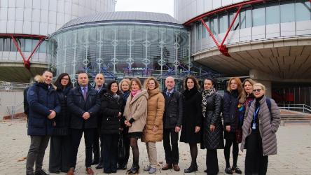 Representatives of the High Judicial Council of Albania and the Supreme Court of North Macedonia visit the Council of Europe and the European Court of Human Rights