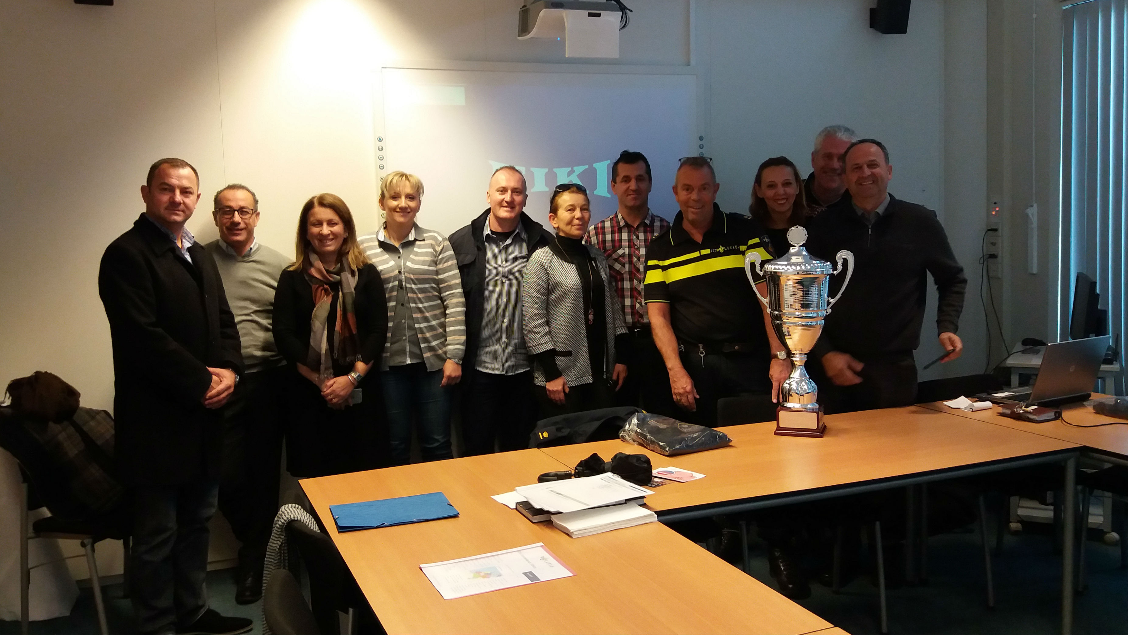Police officials from Skopje visit the Dutch police
