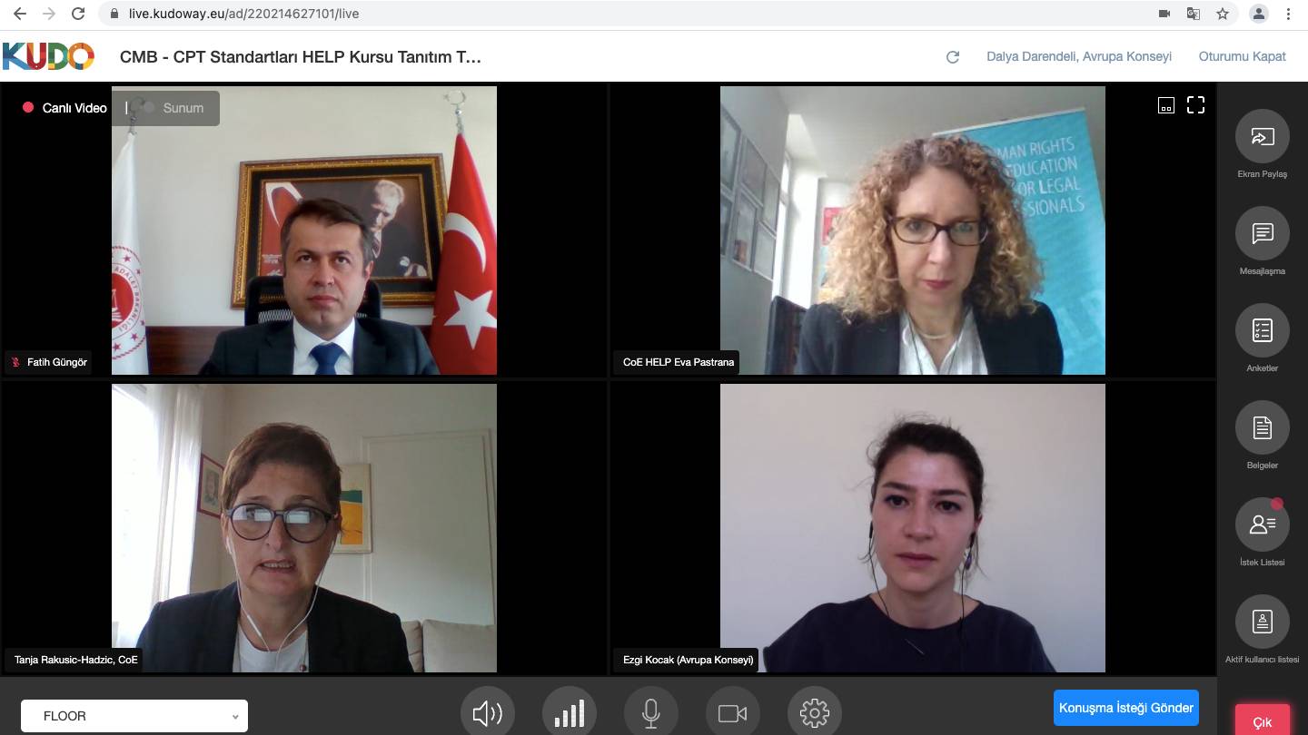 CoE HELP Course on CPT Standards launched in Turkey
