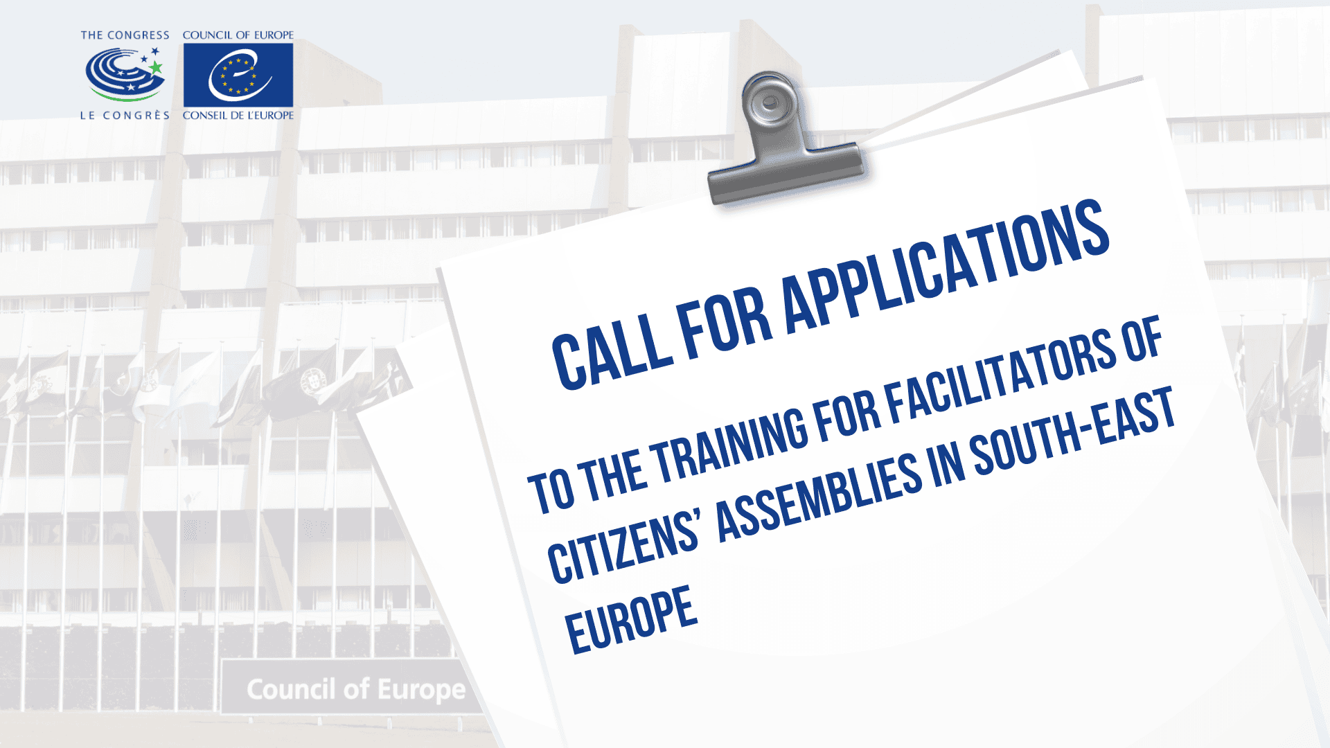 South-East Europe: call for applications to the training for facilitators of citizens’ assemblies