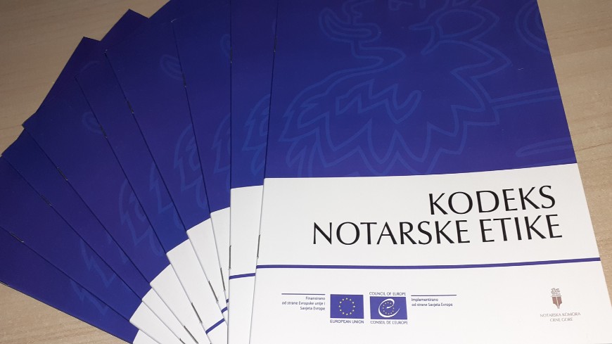 Publikovan novi Kodeks notarske etike u Crnoj Gori