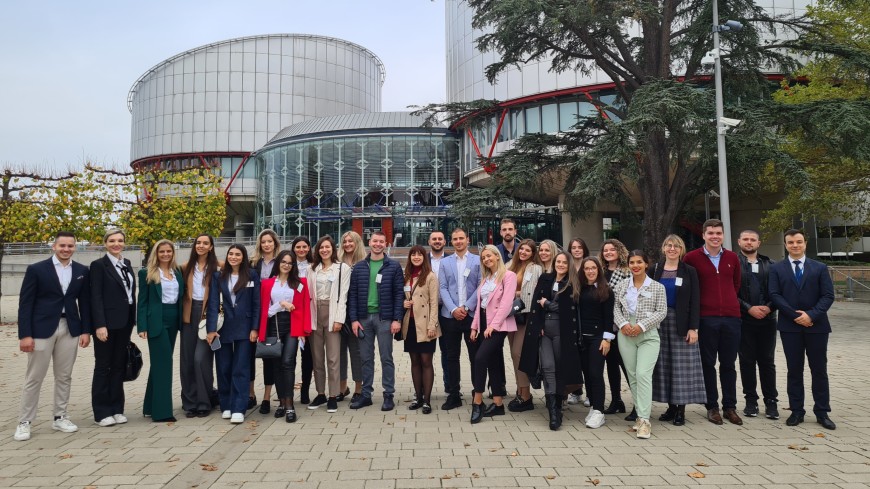 Students from Montenegro visit the Council of Europe and the European Court of Human Rights