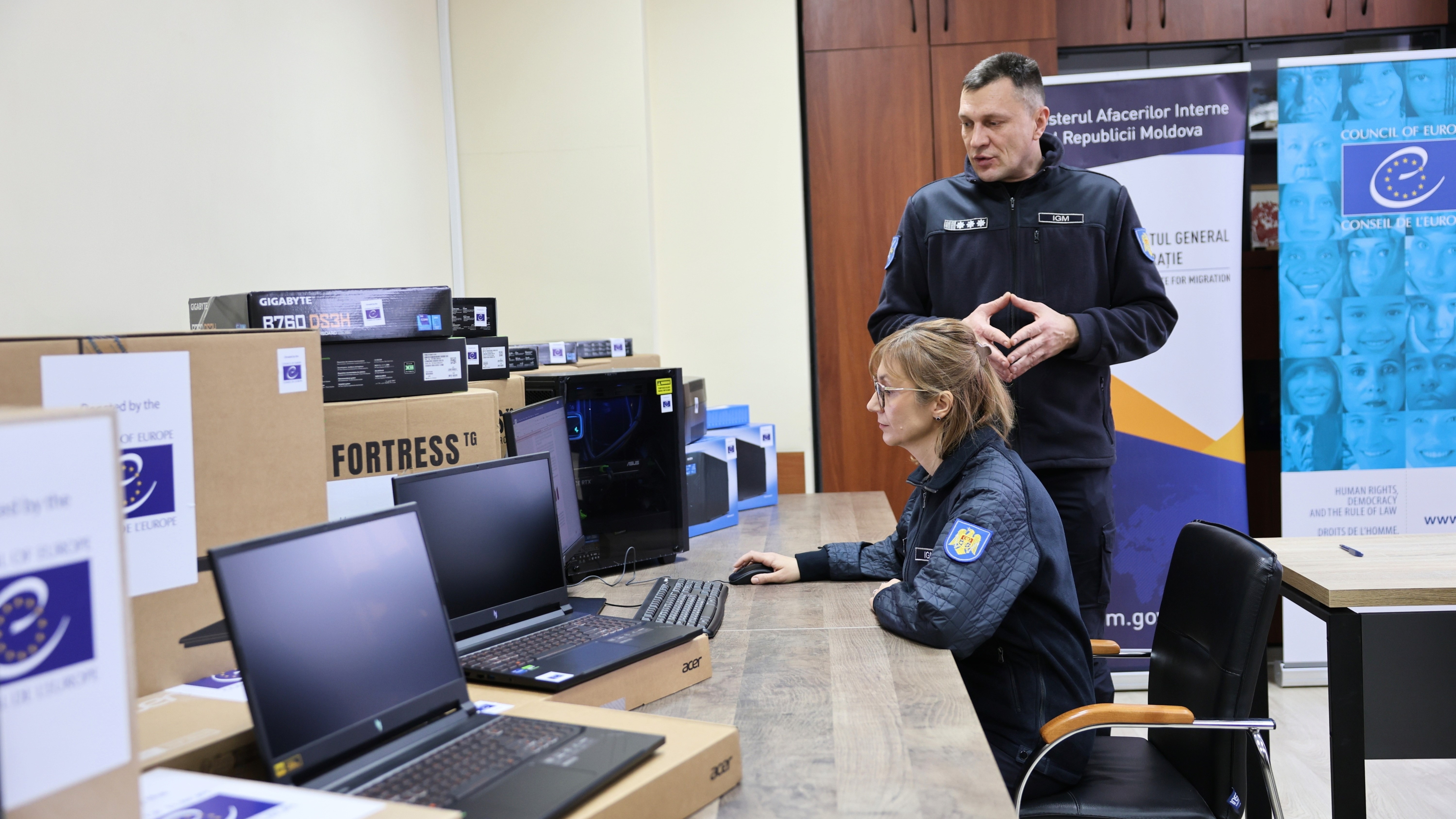 Council of Europe continues strengthening the institutional capacity of the General Inspectorate for Migration through an IT equipment donation