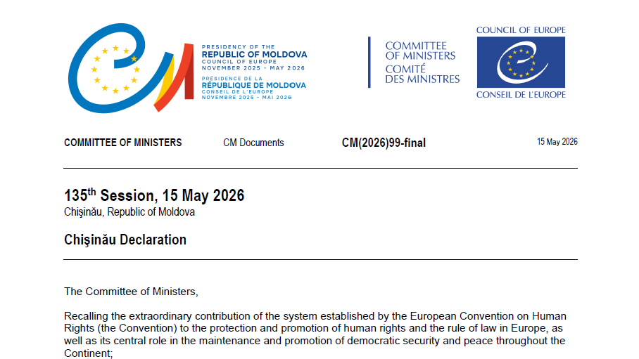Council of Europe foreign ministers adopt political declaration on the ECHR and migration