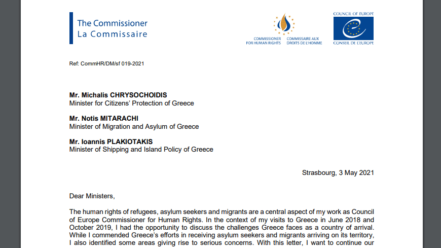 Greek authorities should investigate allegations of pushbacks and ill-treatment of migrants, ensure an enabling environment for NGOs and improve reception conditions