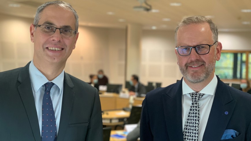 Ambassador Drahoslav Štefánek, is hosting the first visit of Frontex Fundamental Rights Officer (FRO), Jonas Grimheden, to the Council of Europe