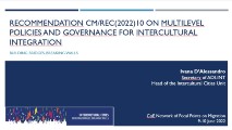 Recommendation du CM sur des politiques et une gouvernance multi-niveaux pour l'intégration interculturelle