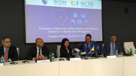 CEB provides IOM with a €1 million grant for a reception facility in Bosnia and Herzegovina