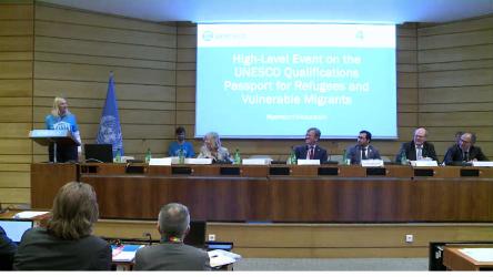 The European Qualifications Passport for Refugees presented at UNESCO General Conference high level event