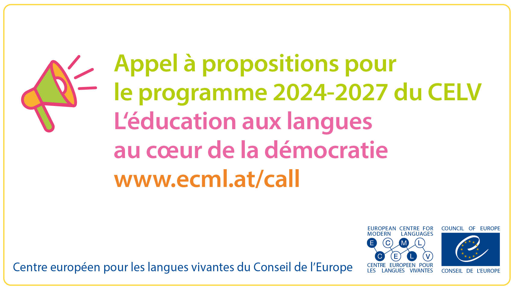 Gazette européenne des langues : une édition spéciale consacrée à l'appel à propositions de projets pour le programme du CELV « L'éducation aux langues au cœur de la démocratie » (2024-2027)