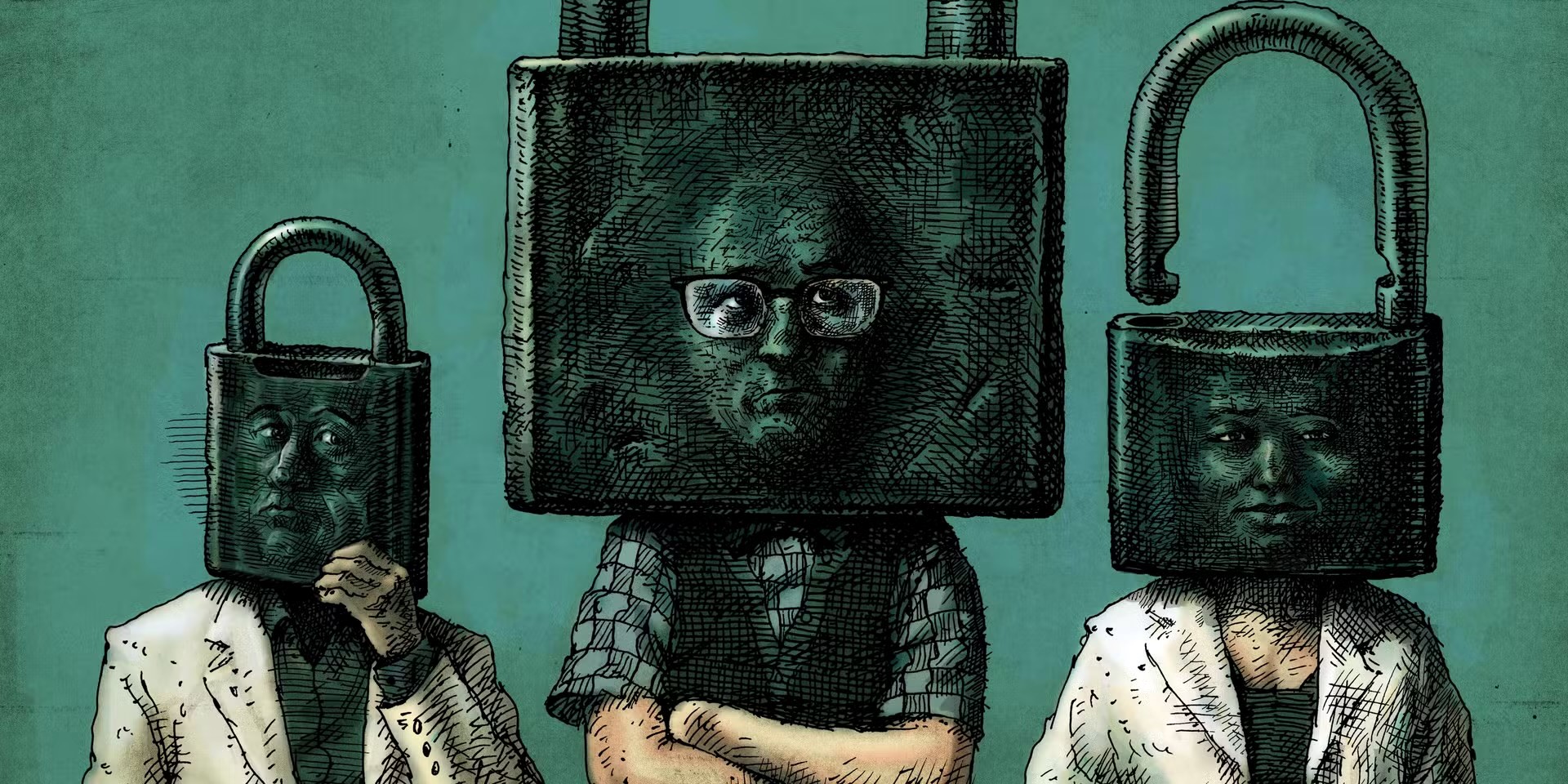 The cover illustration by Sergio Acquindo of the Report on the Erosion of Academic Freedom in Europe was originally published in Le Monde, “Academics would do well to speak out before it's too late” (2024).