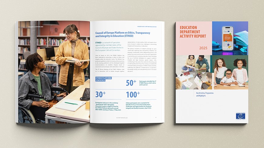 Publication du Rapport d’activité 2025 du Service de l’Education du Conseil de l’Europe