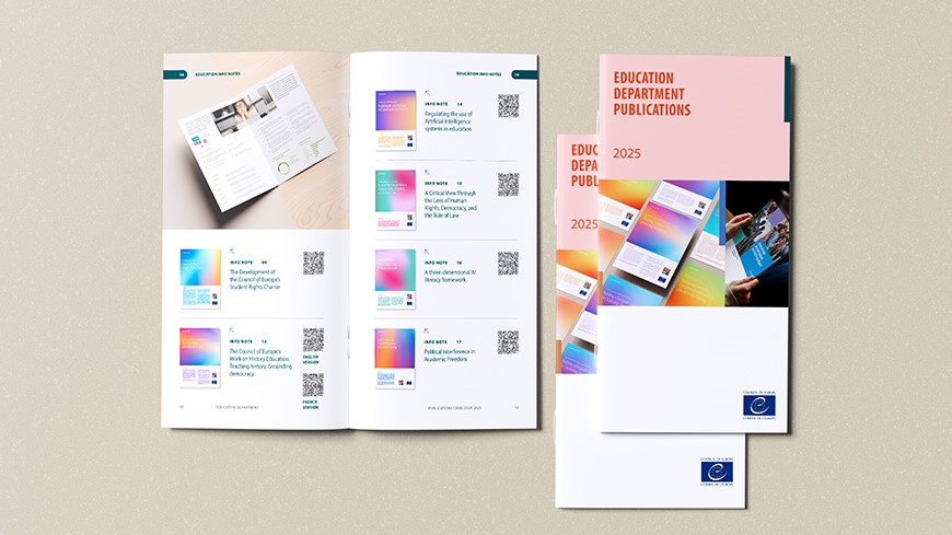 Publication du nouveau catalogue 2025 des publications du Service de l’éducation du Conseil de l’Europe