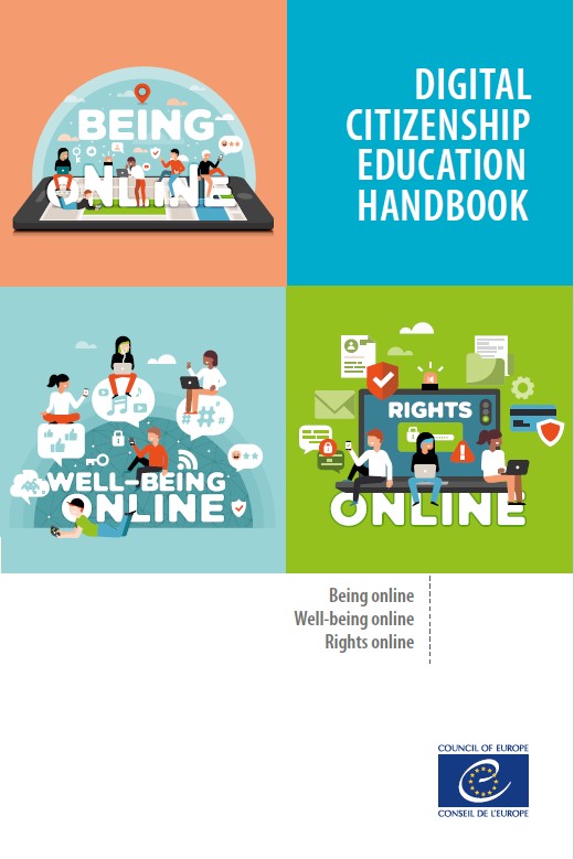 Cover of the publication "Digital citizenship education handbook"
